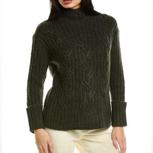 Vince chunky cable knit wool & cashmere blend sweater
